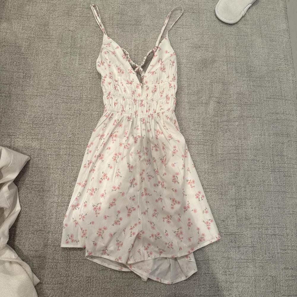 Princess Polly Pink Floral Ruched Dress